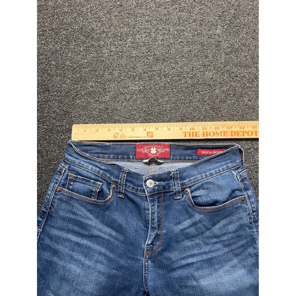 Lucky Brand Sofia Boot Cut Blue Jeans Womens 4/27 Medium Wash Stretch Boho Denim - Picture 5 of 8